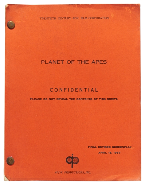 Original 1967 Screenplay for ''Planet of the Apes''