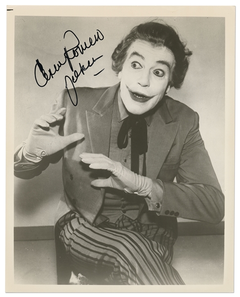 Cesar Romero Signed 8'' x 10'' Photo as the Joker from ''Batman'' -- With PSA/DNA COA