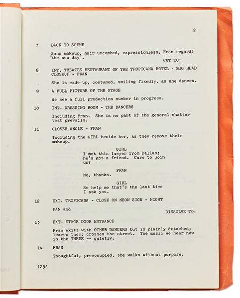 Frank D. Gilroy Script from 1968, ''The Only Game in Town'' Starring Elizabeth Taylor and Warren Beatty