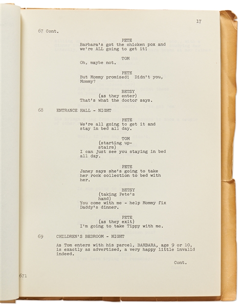 Script from the 1956 Film ''The Man in the Gray Flannel Suit'', Written by Academy Award Nominated Screenwriter Nunnally Johnson
