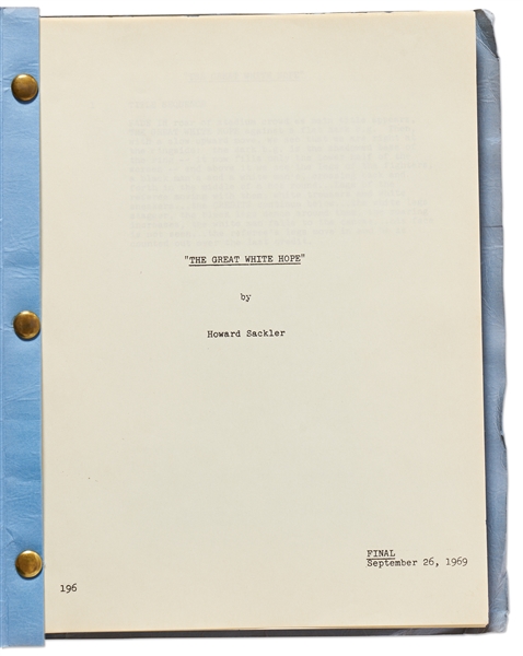 Screenplay for the 1970 Film ''The Great White Hope''