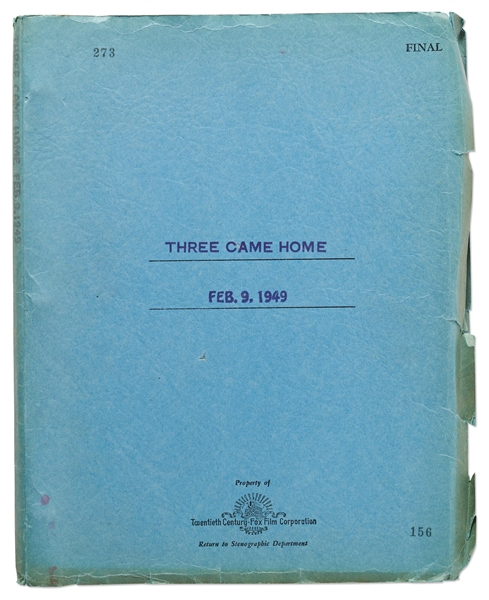 Script from the 1950 Film ''Three Came Home'', Written by Academy Award Nominated Screenwriter Nunnally Johnson
