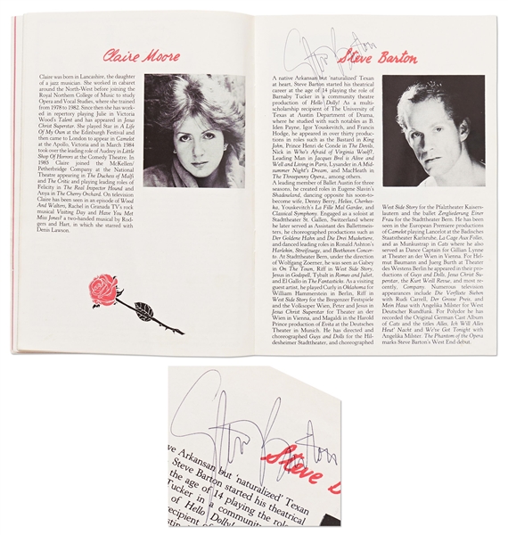 ''The Phantom of the Opera'' Signed Program from Her Majesty's Theatre in London -- Signed by Four Original Cast Members Including Michael Crawford & Steve Barton