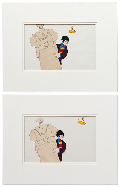 Pair of ''Yellow Submarine'' Animation Cels from the 1968 Beatles Film