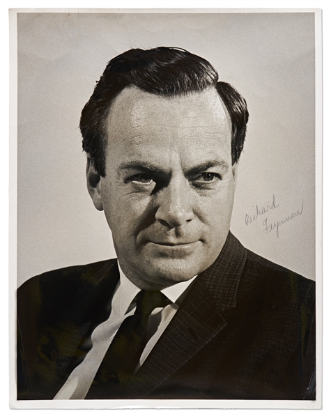 Scarce Richard Feynman Signed 8.5'' x 11'' Photo Without Inscription -- With JSA COA