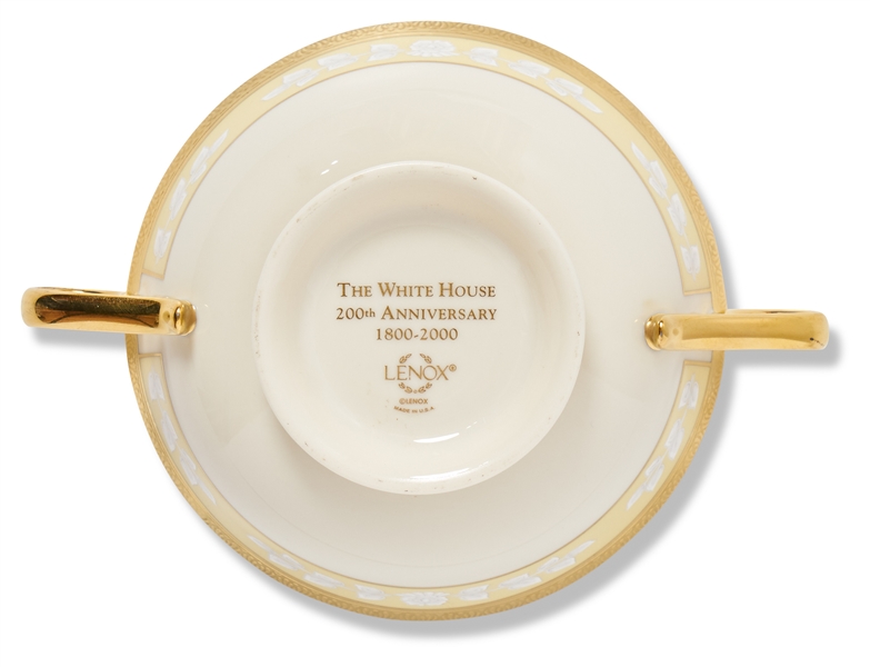 Bill Clinton 200th Anniversary White House China Soup Bowl & Saucer