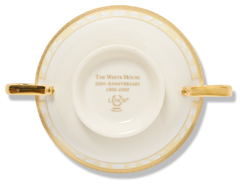 Bill Clinton 200th Anniversary White House China Soup Bowl & Saucer