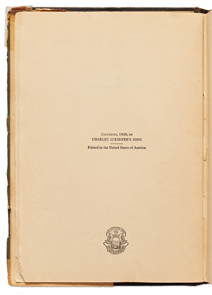 Ernest Hemingway First Edition, First Printing of His Classic ''A Farewell to Arms'', Housed in First Printing Dust Jacket