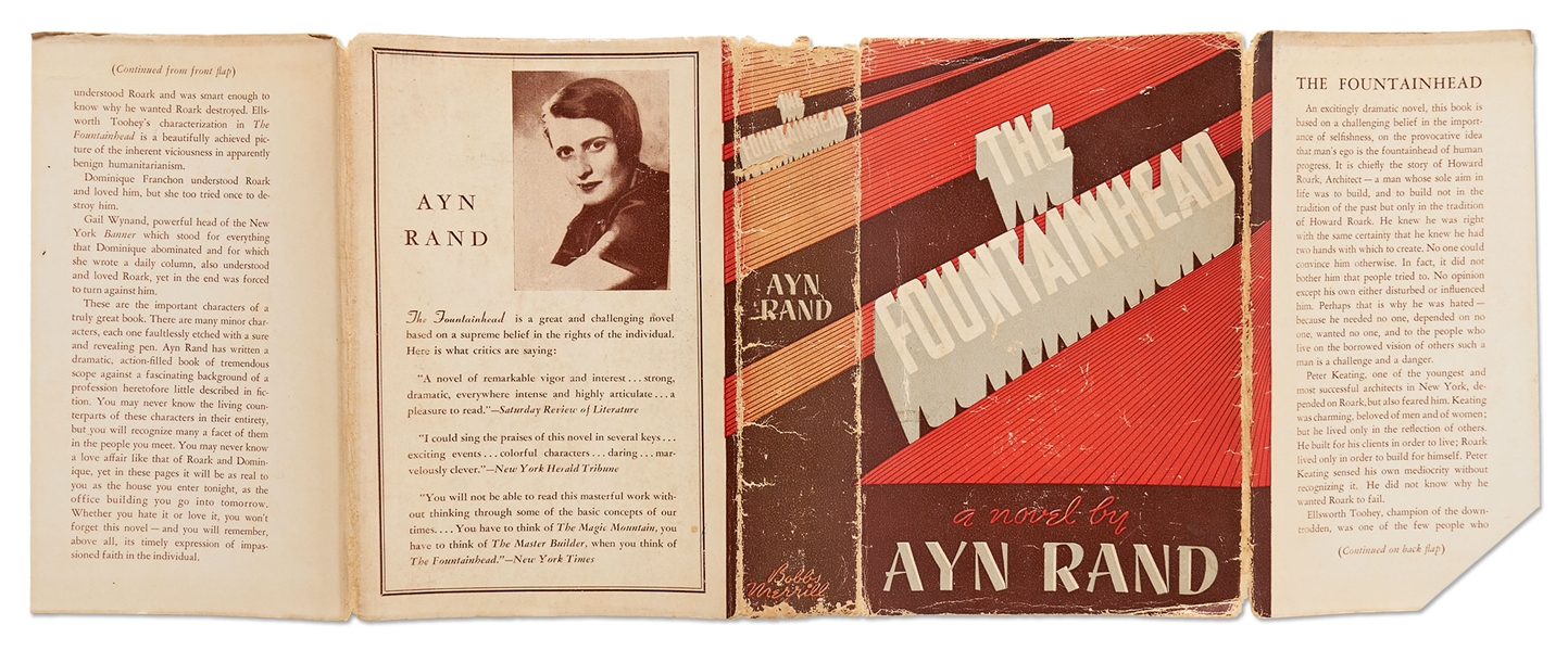 First Edition of Ayn Rand's ''The Fountainhead'' in Original Dust Jacket