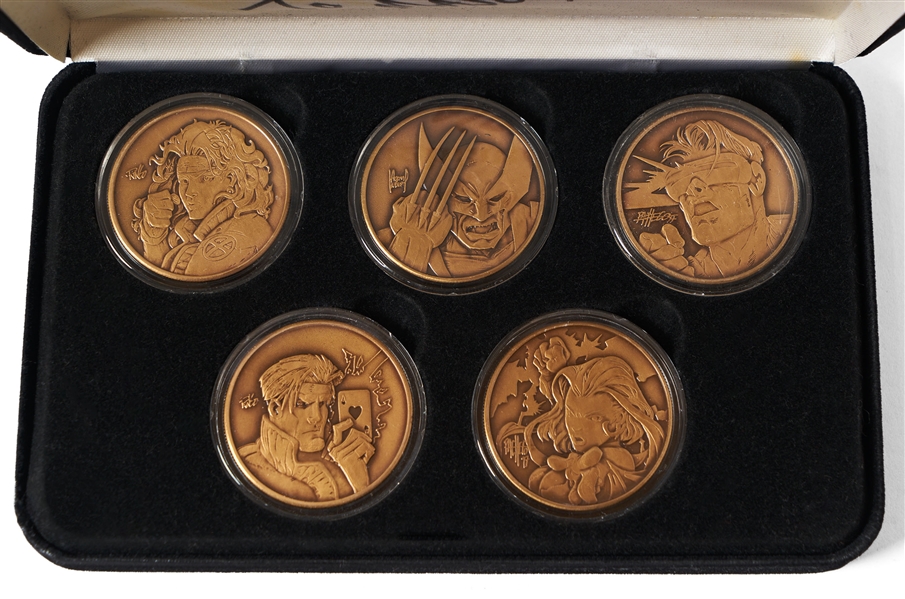 Michael Jackson Personally Owned & Signed Marvel Comics Commemorative Coin Set