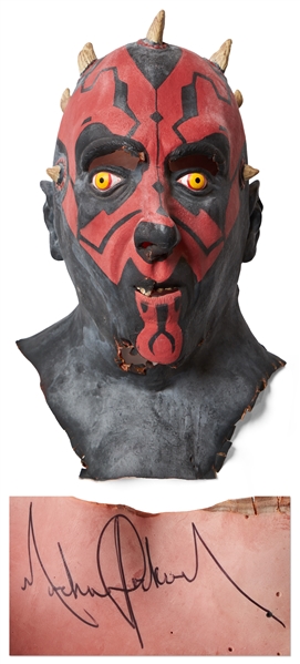 Michael Jacksons Personally Owned & Signed Darth Maul Mask
