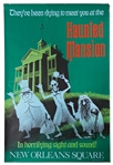 Original Disneyland Haunted Mansion Silk-Screened Park Attraction Poster