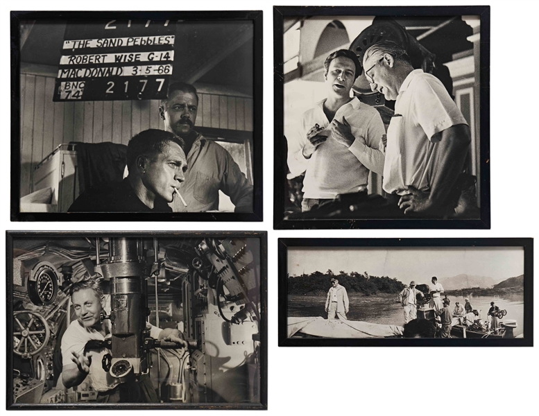 Lot of Four Large Photos from the Steve McQueen Starring Film ''The Sand Pebbles''