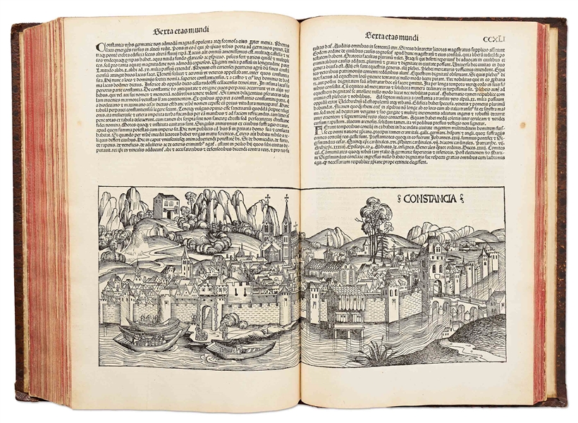Rare 1493 First Edition of ''Nuremberg Chronicle'', the Illustrated High Point of Printing in the Age of Incunable -- Complete with 1,809 Woodcuts
