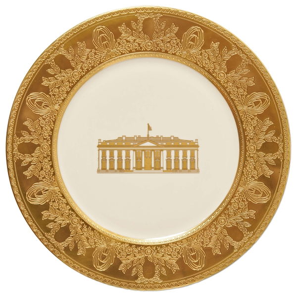 Bill Clinton 200th Anniversary White House China Service Plate -- Largest Plate Measures 12 in Diameter