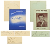 The Smokey Mountain Boys Signed Programs -- Signed by Roy Acuff Twice & Also Signed by Hank Williams and Pete Kirby Oswald