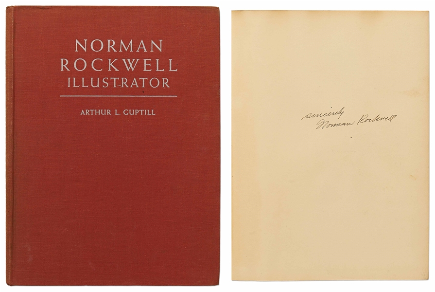 Norman Rockwell Biography Signed -- Fully Illustrated 1946 Edition of ''Norman Rockwell Illustrator'' Signed Clearly by Rockwell