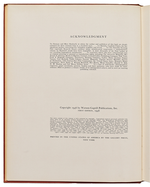 Norman Rockwell Biography Signed -- Fully Illustrated 1946 Edition of ''Norman Rockwell Illustrator'' Signed Clearly by Rockwell