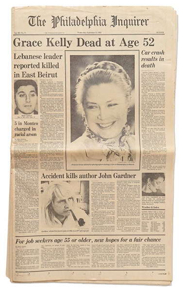 Princess Grace's Death Announced in Her Hometown Newspaper