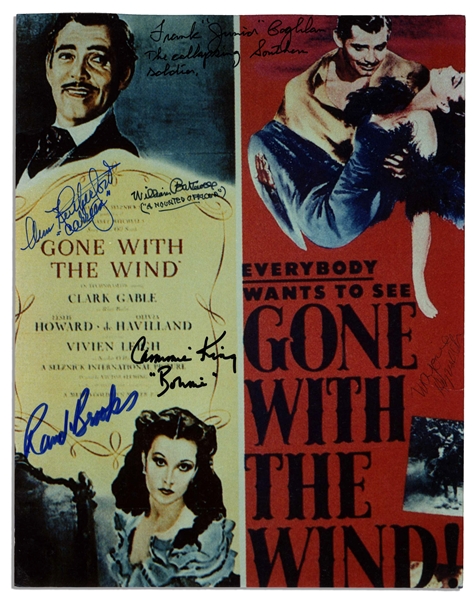Cast-Signed ''Gone With The Wind'' 8'' x 10'' Photo -- Signed by Frank Junior Coghlan, Ann Rutherford, William Bakewell, Cammie King, Rand Brooks & Marjorie Reynolds -- With PSA/DNA COA