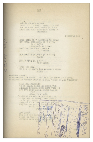 ''Li'l Abner'' Creator, Al Capp's Personally Owned Copy of His Script ''Sadie Hawkins Day Blues''