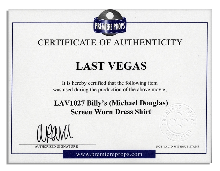 Screen Luminary And Two Time Oscar Winner Michael Douglas'  Screen-Worn Shirt From ''Last Vegas''