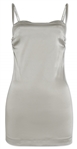 Victoria Beckham Owned Dolce & Gabbana Silver Silk-Blend Dress