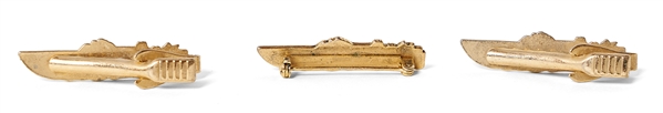 Lot of Three PT-109 Tie Bars From JFK's 1960 Presidential Campaign -- Direct From the Kennedy Family