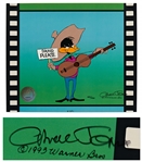 Chuck Jones Signed Limited Edition Hand-Painted Cel of Daffy Duck