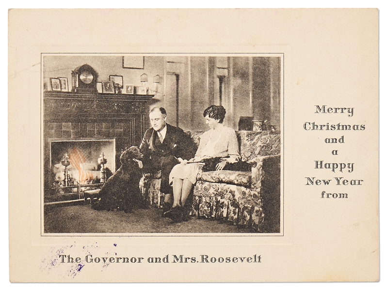 Franklin D. Roosevelt Christmas Card, Circa Early 1930s