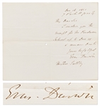 Erasmus Darwin, Older Brother of Charles Darwin, Autograph Letter Signed