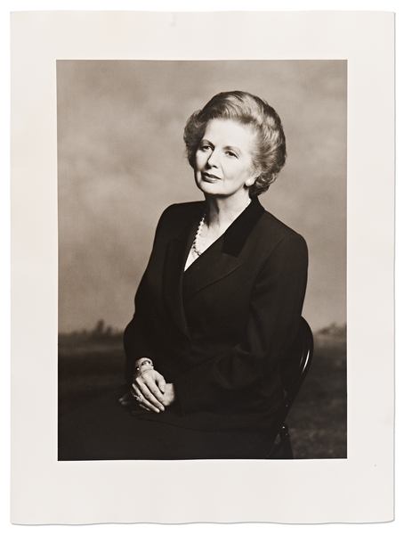 Large 12'' x 16'' Photograph of Margaret Thatcher, Taken by Terence Donovan in 1995
