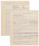 Moe Howards Script From the Early 1930s for the Howard, Fine & Howard Theatrical Show -- With Annotations in Moes Hand