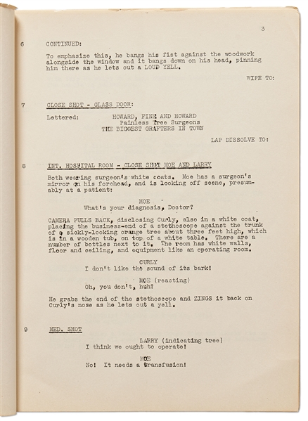 Moe Howard's Personally Owned Script for The Three Stooges 1941 Film ''Some More of Samoa''