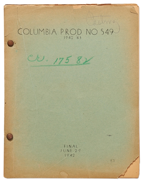 Moe Howard's Personally Owned Script for The Three Stooges 1943 Film ''Spook Louder''