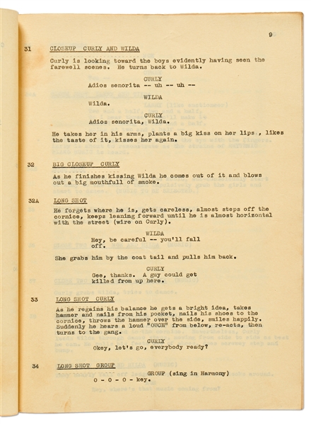 Moe Howard's Personally Owned Script for The Three Stooges 1946 Film ''Rhythm and Weep''