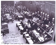Raymond DAddario Signed Photo of the Nuremberg Trials -- DAddario Was Chief Photographer for the Trials -- With PSA/DNA COA