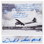 Dutch Van Kirk Autograph Statement Signed on a Photo of the Enola Gay -- the killing stopped
