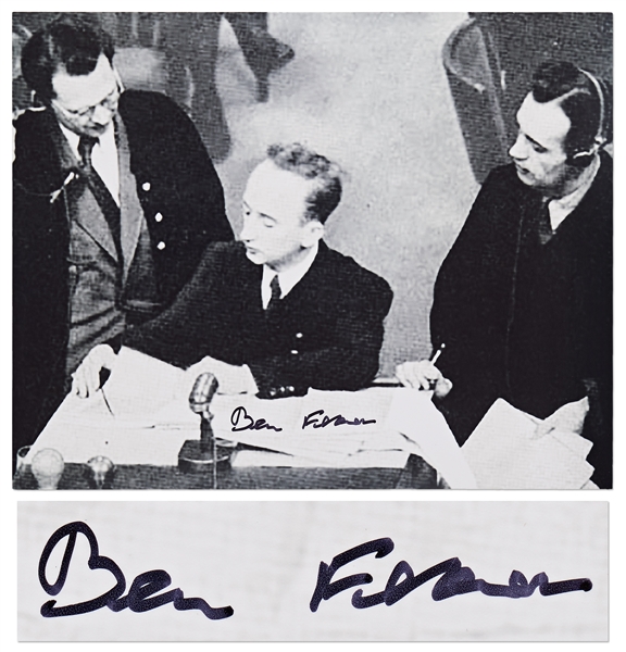 Nuremberg Lawyer Ben Ferencz Signed 10'' x 8'' Photo