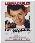 Ferris Buellers Day Off Cast-Signed 16 x 20 Photo of the Films Poster -- With Beckett COA