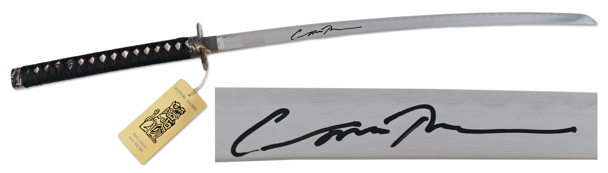 Uma Thurman Signed Katana Sword, Her Weapon From ''Kill Bill''