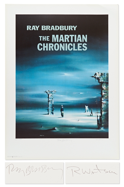 ''The Martian Chronicles'' Limited Edition Lithograph Signed by both Ray Bradbury and Artist Robert Watson