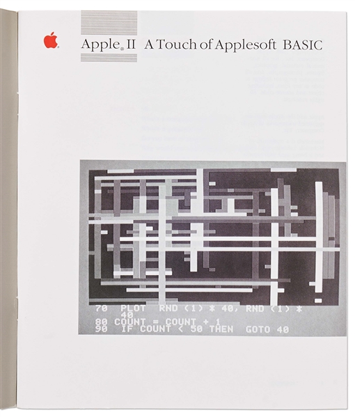 Steve Wozniak Signed Applesoft Basic Programming Manual for the Apple II Computer -- With PSA/DNA COA
