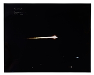 Frank Borman Signed 20 x 16 Photo During Apollo 8 Reentry