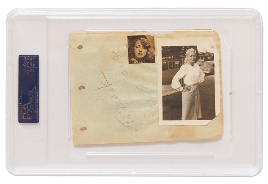 Donna Reed Signature -- Encapsulated by PSA/DNA