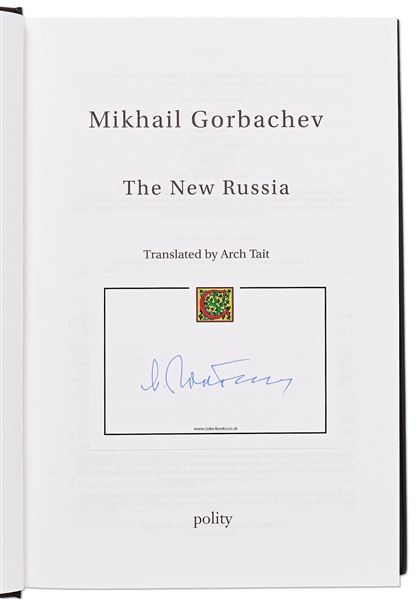 Mikhail Gorbachev Signed English Edition of ''The New Russia'' -- With PSA/DNA COA