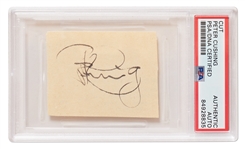 Star Wars Actor Peter Cushing Signature -- Encapsulated by PSA/DNA