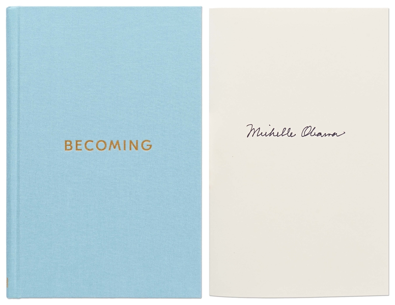 Michelle Obama Signed Deluxe Edition of ''Becoming''