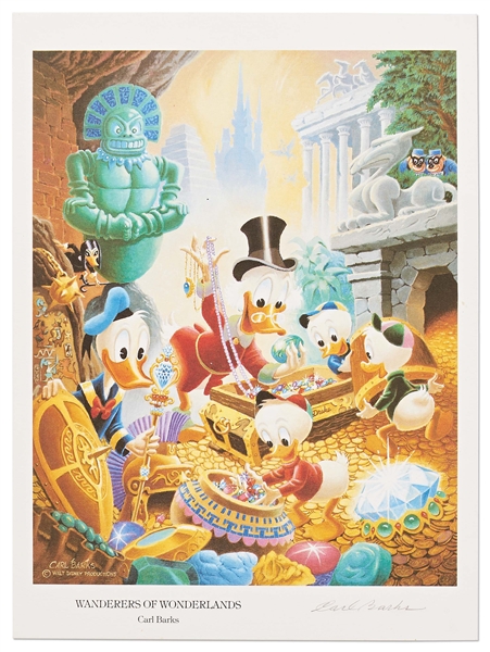Carl Barks Signed ''DuckTales'' Disney Print