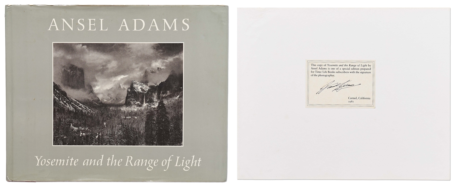 Ansel Adams Signed Copy of His Quintessential Oversized Photography Book, ''Yosemite and the Range of Light'' -- With PSA/DNA COA